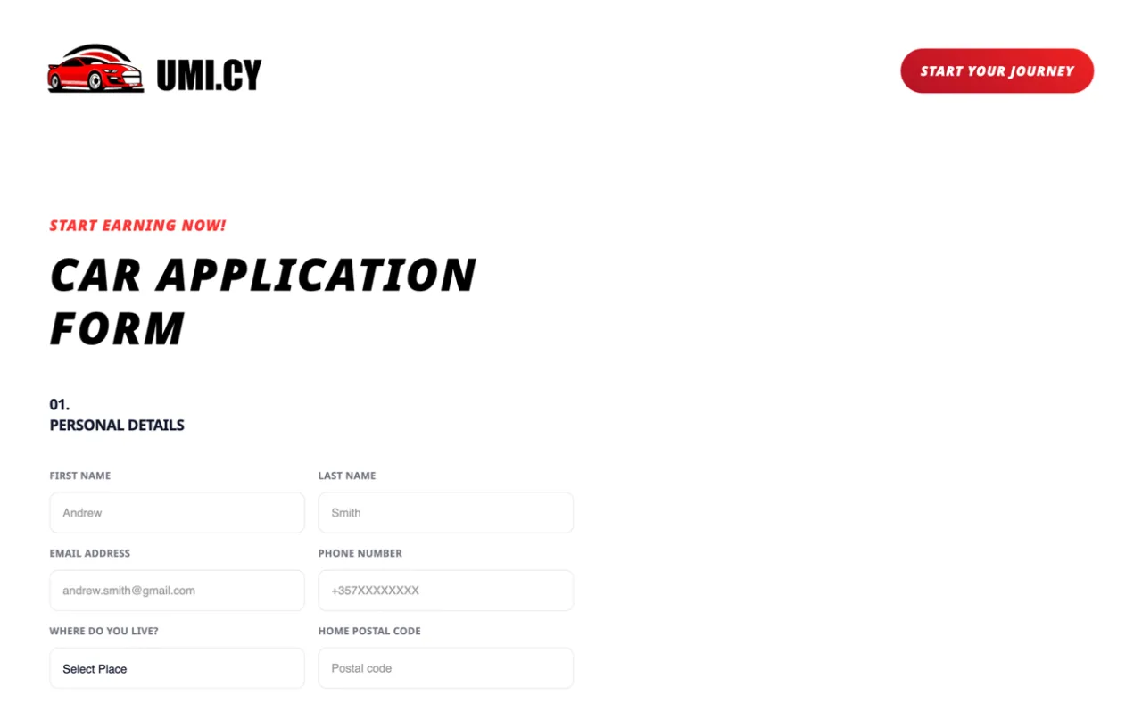 The Umi.cy advertiser application flow